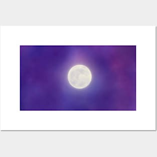 Full moon colorful skies Posters and Art